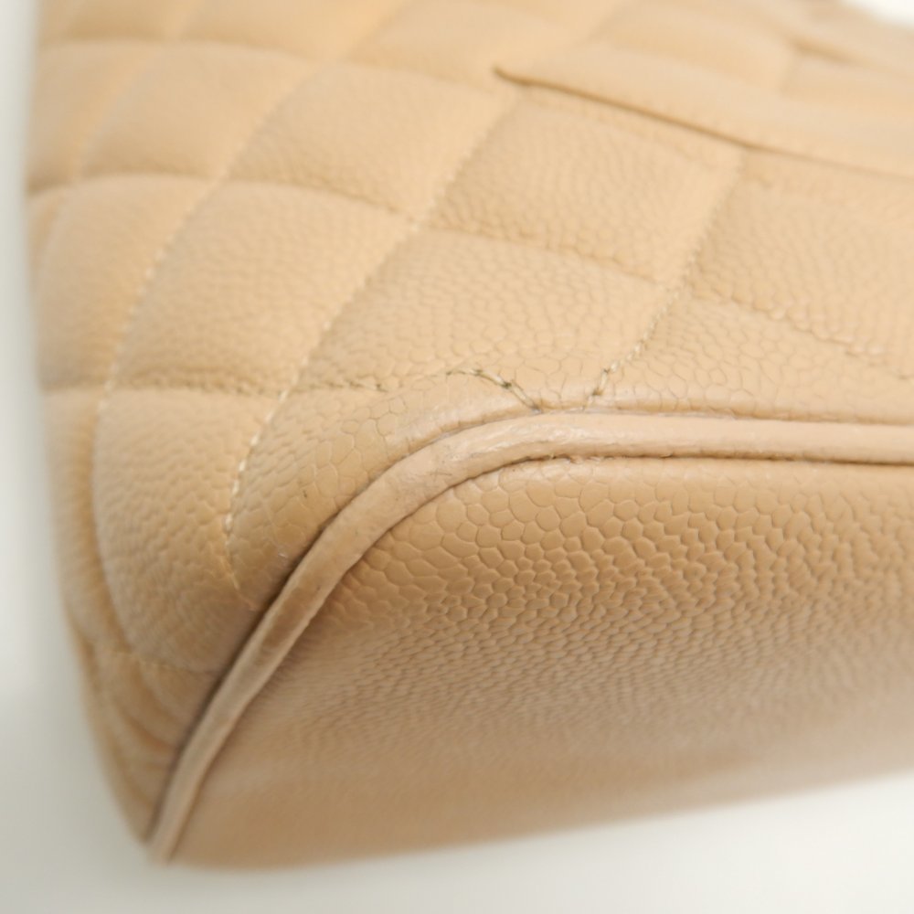 Chanel Tote Bag Caviar Skin Beige Matelasse - Picture 5 of 8